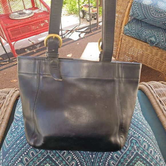 Vintage 90s Coach Classic Soho Black Leather Bag-Made in USA - Picture 4 of 16